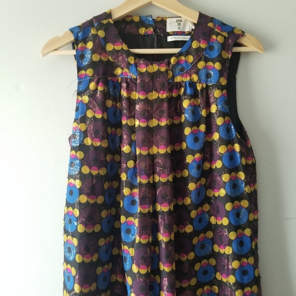 Anna Sui For Target Metallic Mod Dress Small - Picture 9 of 13